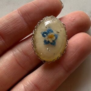 Handcrafted Floral Resin marble 1970s